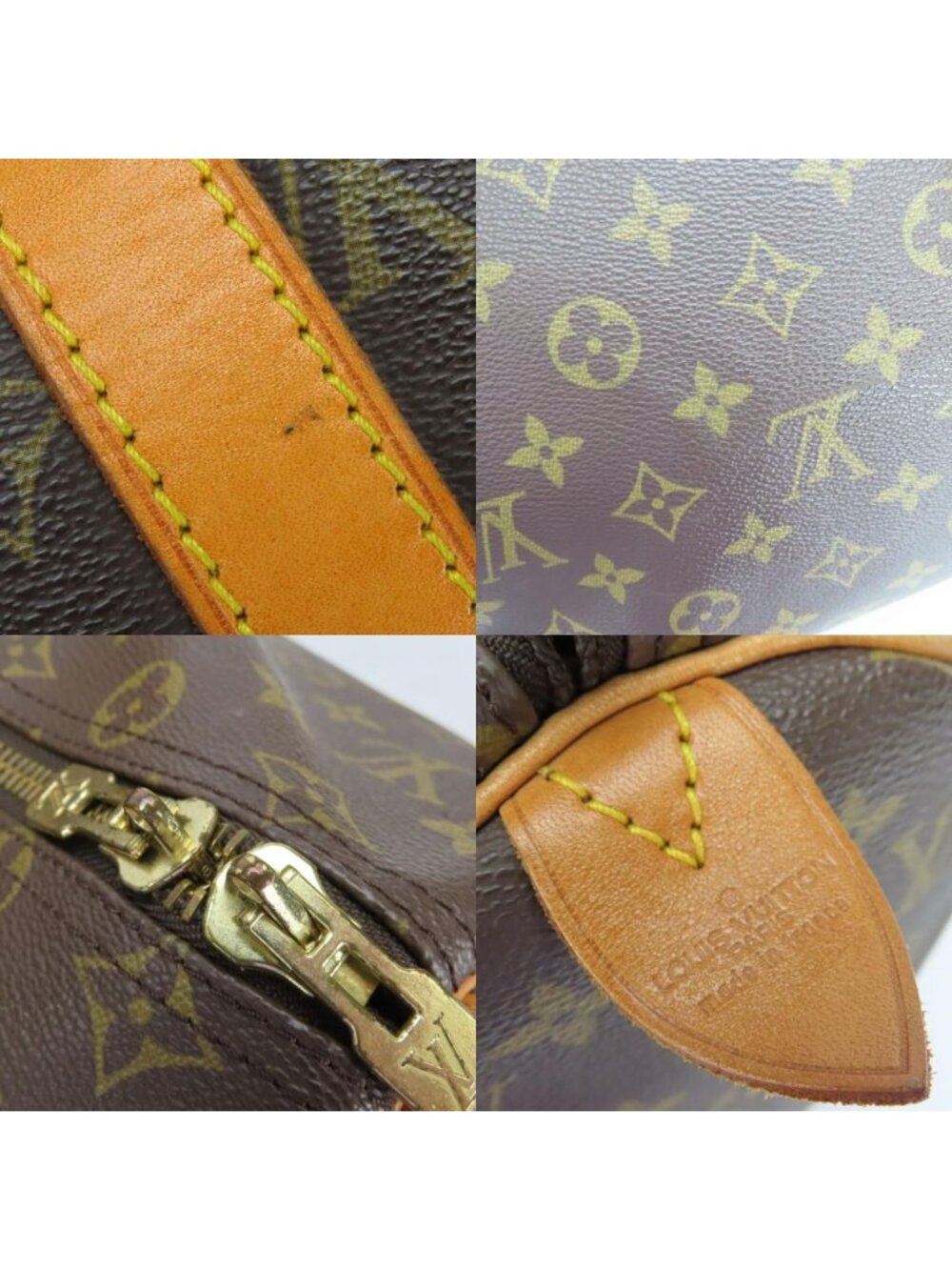 Louis Vuitton Boston Bag Keepall 45 Monogram Leather Brown Travel Business - Picture 6 of 9